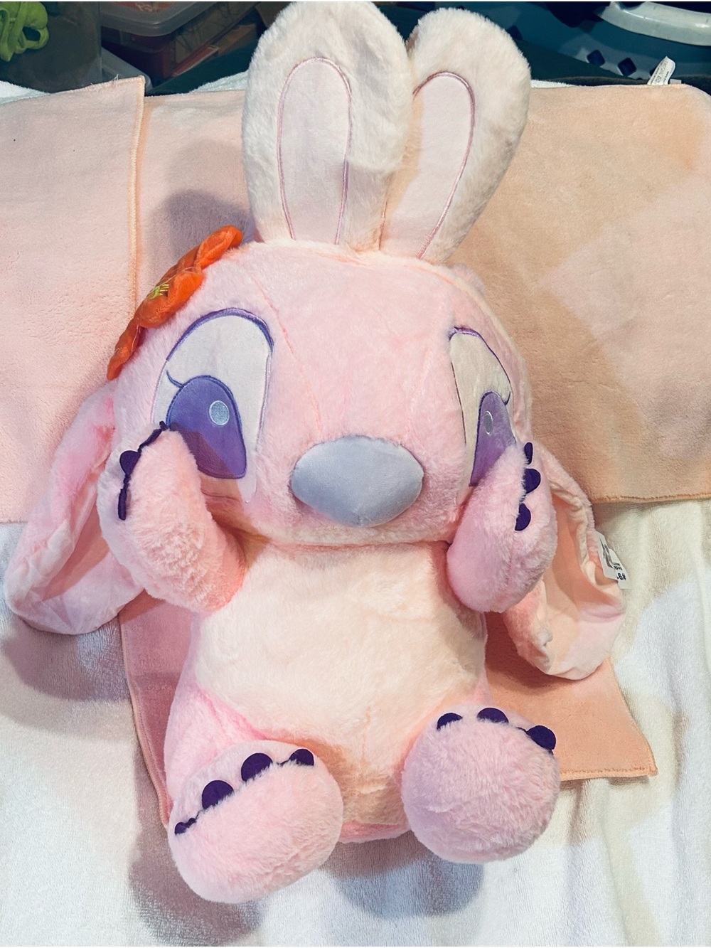 Plush Stuffed Lilo and Stitch - Angel with Blanket inside